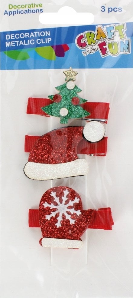 Craft with Fun OZDOBA BN KLAMERKI MET MIX 3SZT CF PBH 12/144