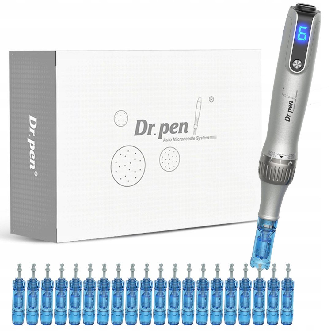 Nowoczesny Dermapen z 20 Kartridżami - Oryginalny i Bezprzewodowy Braders