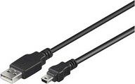 Kabel USB MicroConnect USB-A - 0.5 m Czarny (USBAMB505)