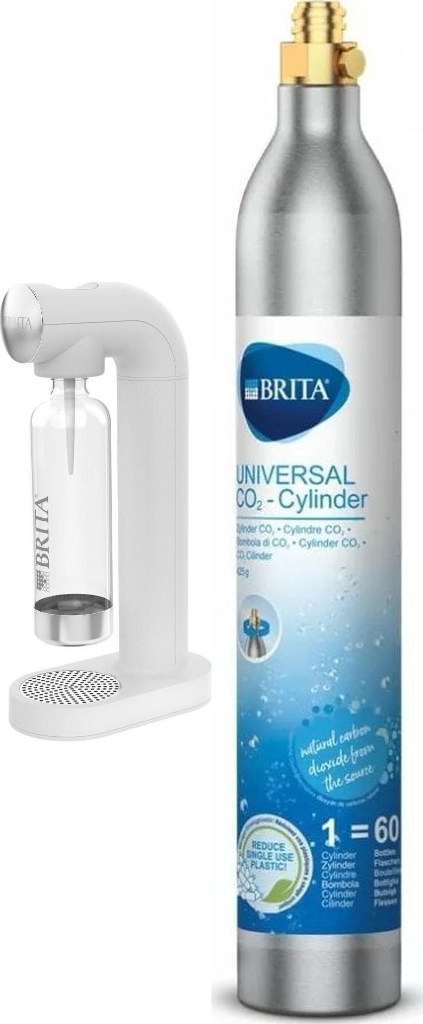 Saturator Brita SodaOne Biały + 2 naboje z gazem CO2 do saturatora sodaONE