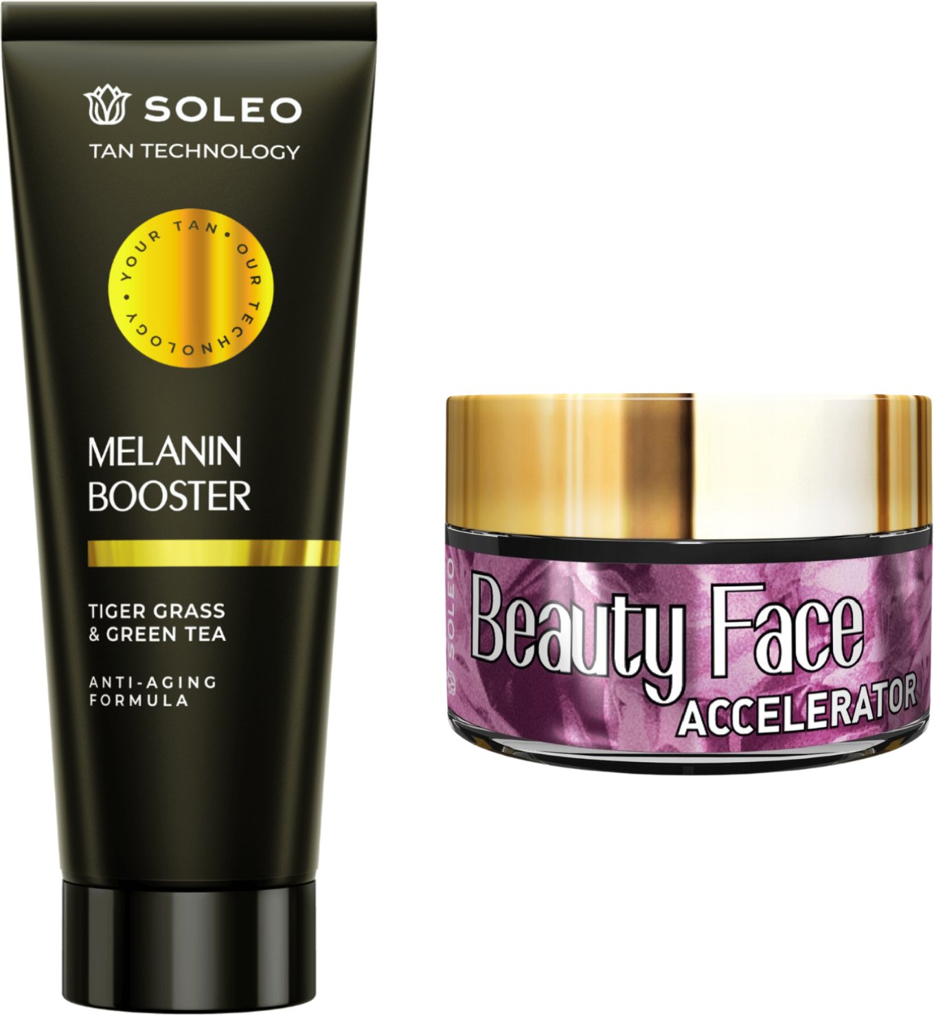 Soleo Tan Technology Melanin Booster + Słoiczek Beauty Face