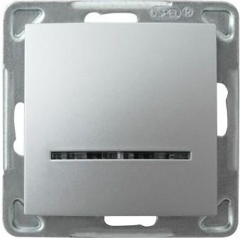 Ospel Łącznik pojedynczy Impresja z podświetleniem srebrny (ŁP-1YS/m/18)