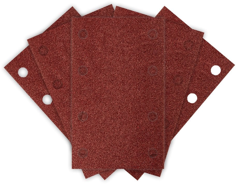 Papier ścierny prostokątny 8 otworów 128 x 78 mm P80 do 04-623, 5 szt. 54-050