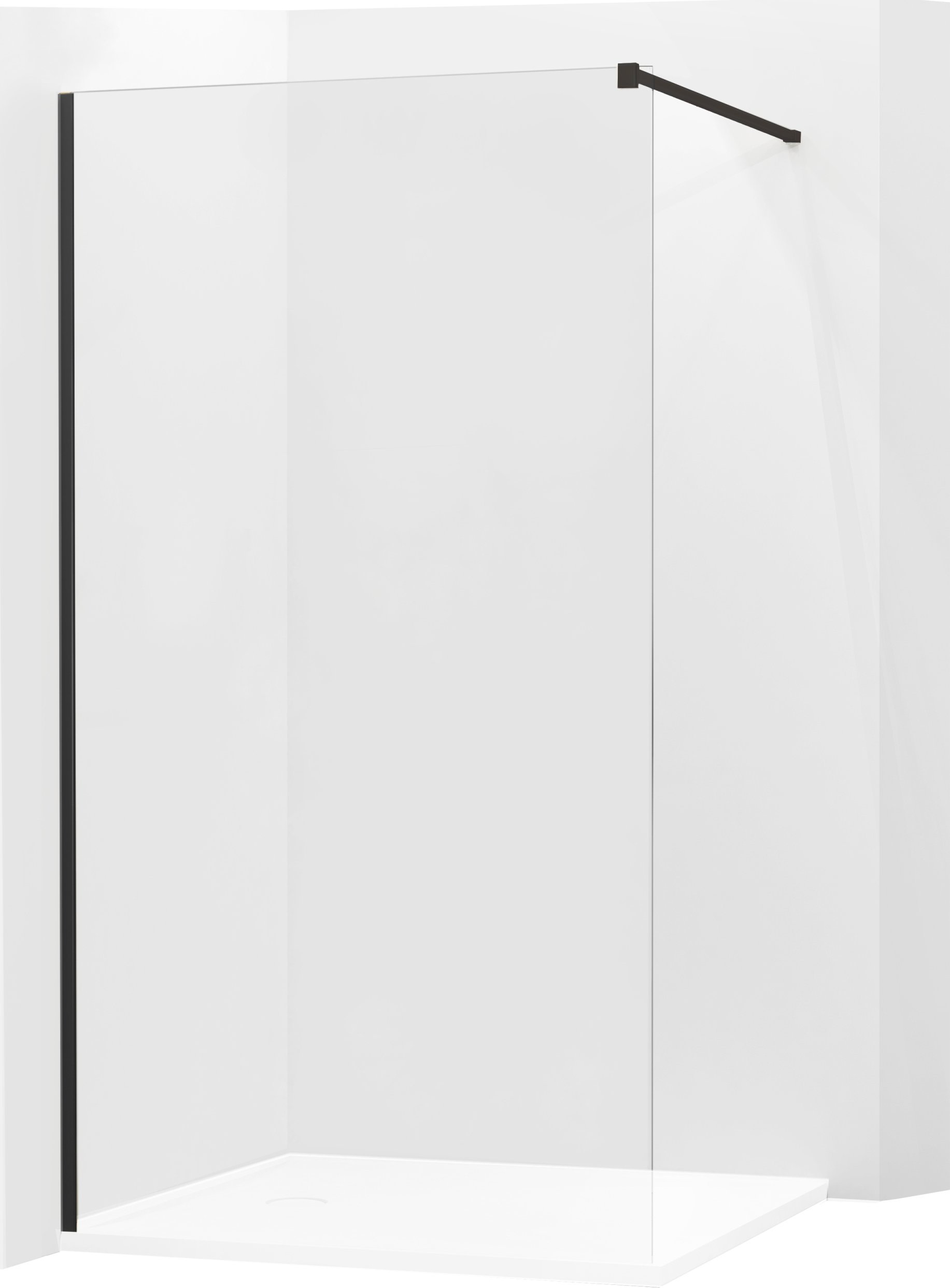Mexen Mexen Kioto ścianka prysznicowa 140 x 200 cm, transparent 8 mm, czarny - 800-140-101-70-00