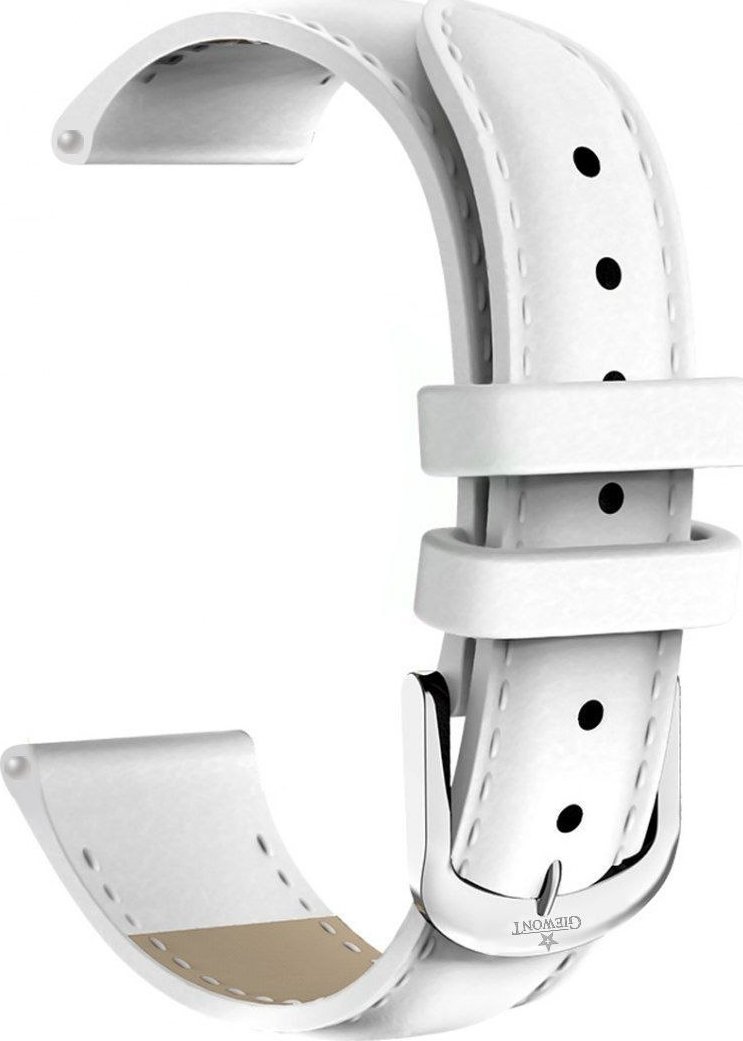 Pasek do Smartwatch Giewont GW300 skórzany BIAŁY GWP18W