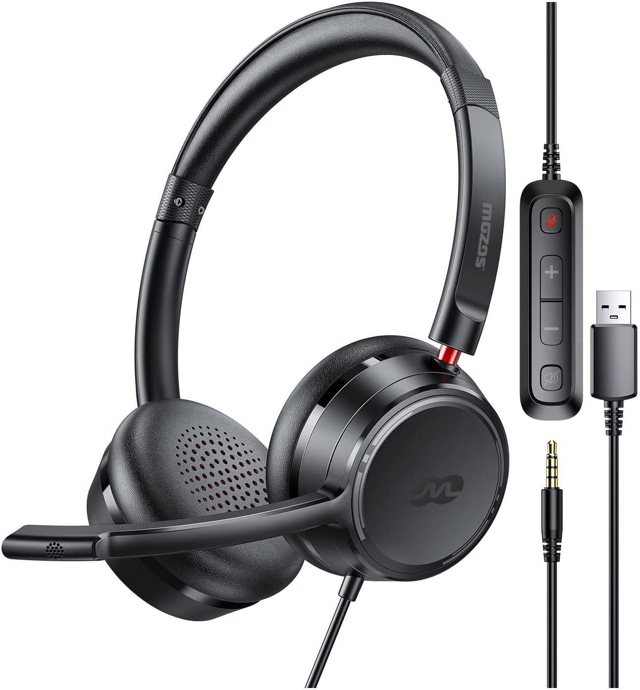 MOZOS KL201 SŁUCHAWKI Z MIKROFONEM NA USB