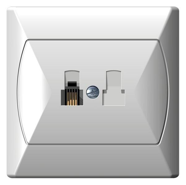 Ospel Gniazdko telefoniczne pojedyncze AKCENT GPT-1A/00