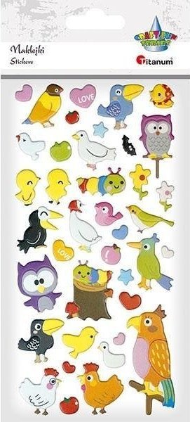 Titanum Naklejki wypukłe ptaki 42szt