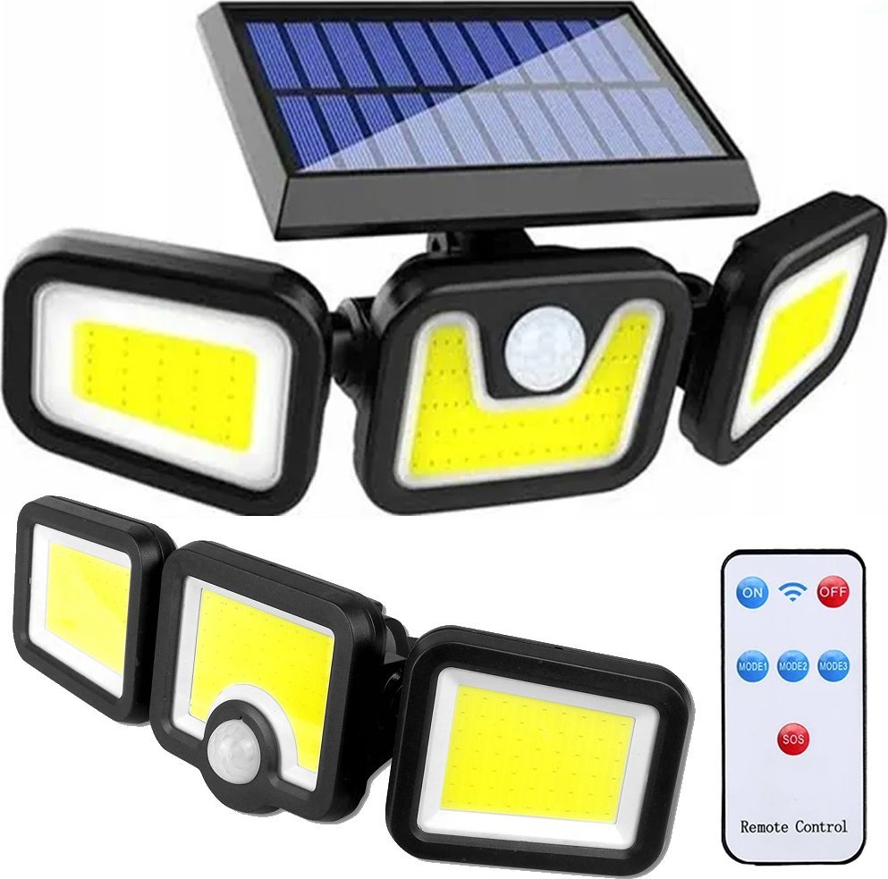 Verk Lampa solarna 100 cob z czujnikiem ruchu zmierzchu Lampa solarna 100 cob z czujnikiem ruchu zmierzchu