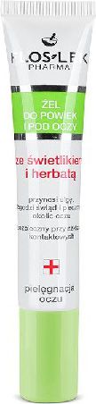 Floslek Pielęgnacja oczu Żel ze świetlikiem i herbatą do powiek w tubce 15 ml