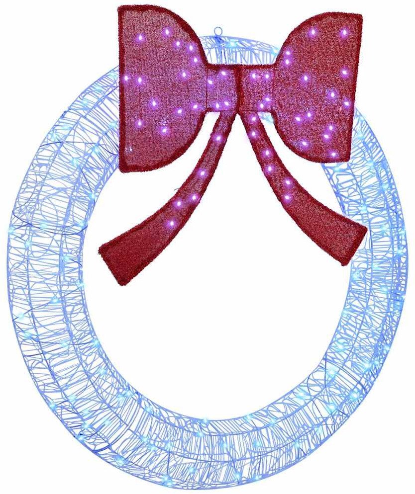 vidaXL Wianek Ze LED Lights Niebieski 120 cm Akryl