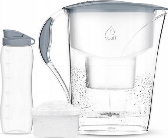 Dzbanek filtrujący Dafi Luna stalowy + 1 wkład Unimax + bidon