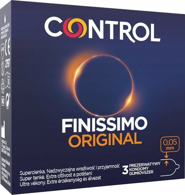 Alkotest CONTROL_Finissimo Original cienkie prezerwatywy 3szt
