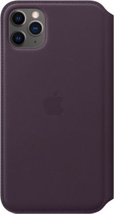 Apple Skórzane etui folio do iPhone 11 Pro Max - śliwkowe