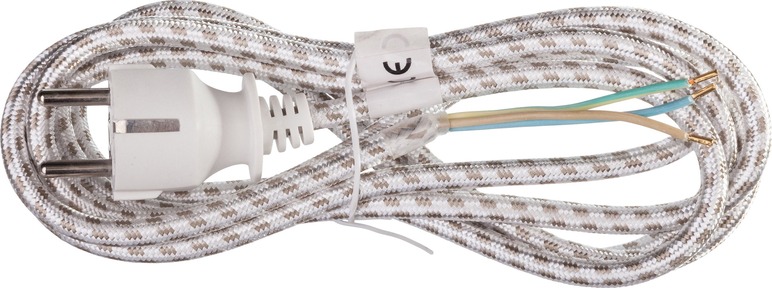 Emos Przewód w oplocie do żelazka 3x0,75 2,4m bialo-szary S00003