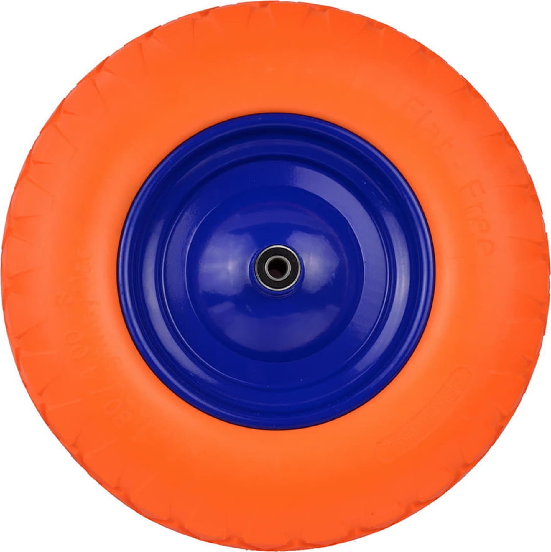 Geko Koło do taczki pełne 4x6 Pomarańczowe bezdętkowe