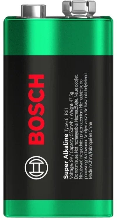 BATERIA BOSCH 1SZT 9V SUPER ALKALINE 6LR61SA1B/00