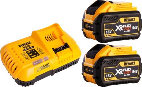 Dewalt zestaw Xr FlexVolt ładowarka DCB118 + 2 akumulatory DCB547 Xr FlexVolt 9.0Ah (DCB118X2-QW)