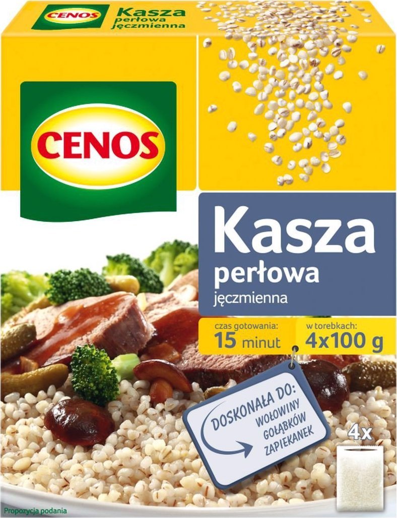 Cenos Cenos Kasza jęczmienna perłowa 400 g (4 torebki)
