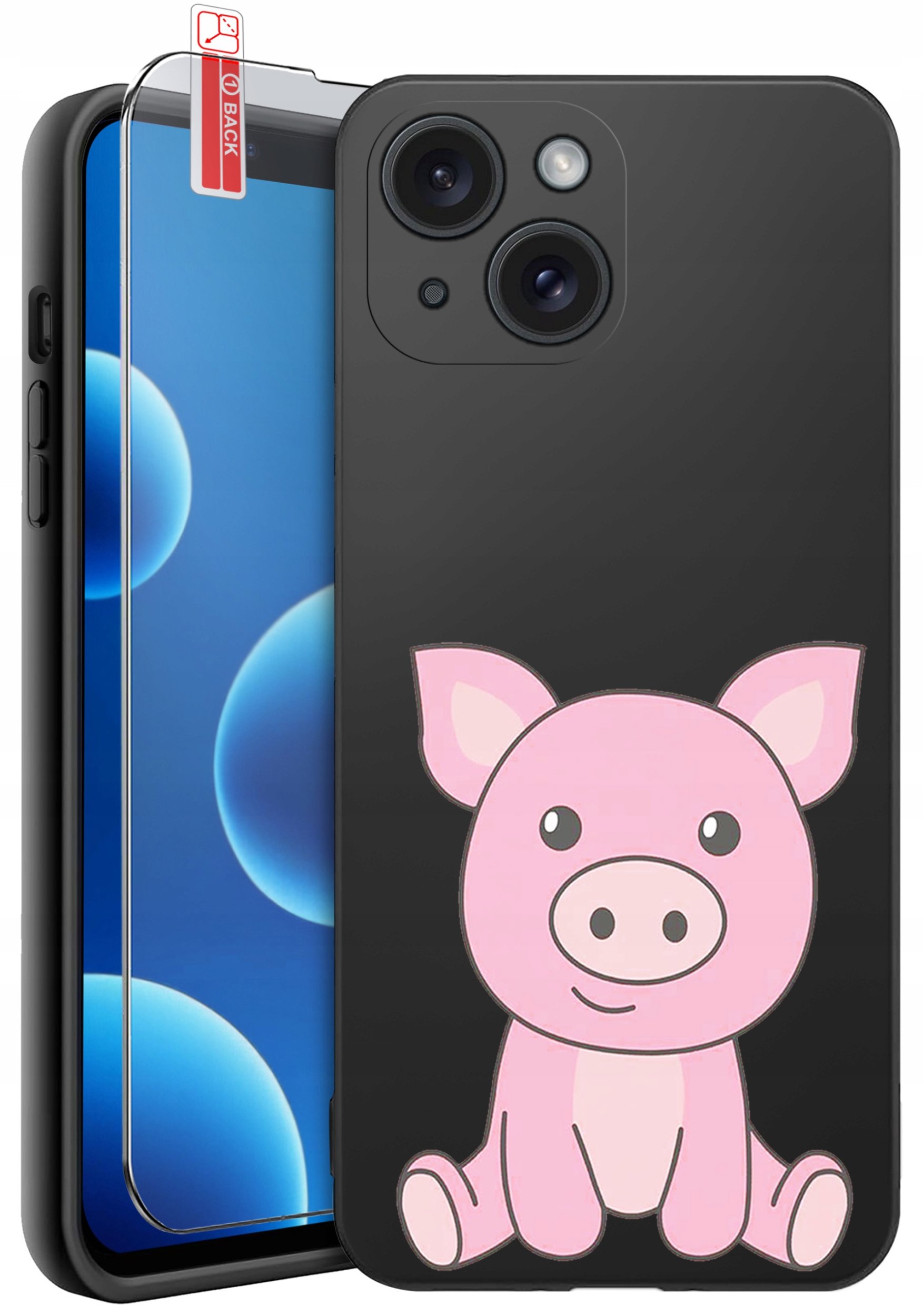 ETUI do iPhone 13 | 14 | WZORY | SILIKONOWE MATT CASE + SZKŁO 9H