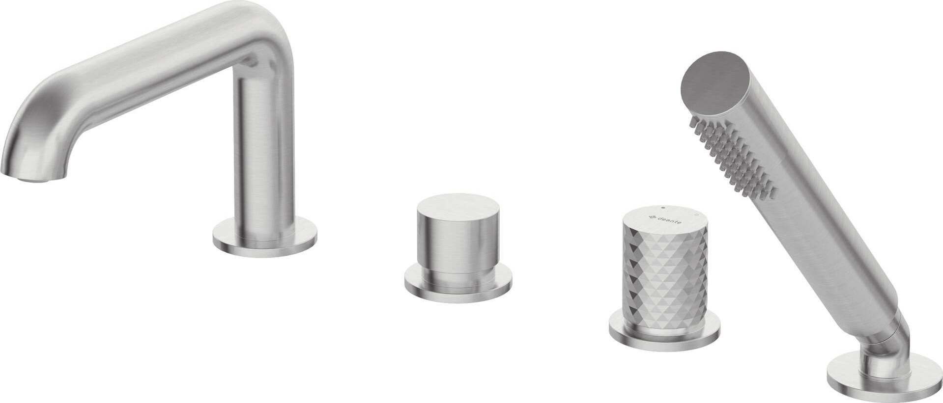 Deante Bateria wannowa 4-otworowa z zestawem prysznicowym