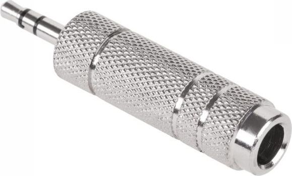 Adapter AV Jack 3.5mm - Jack 6.3mm srebrny (ZLA0322)