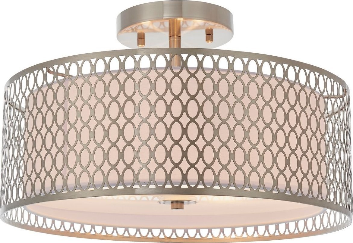 Lampa sufitowa ENDON Lampa sufitowa Cordero 81966 Endon ażurowa okrągła metal nikiel