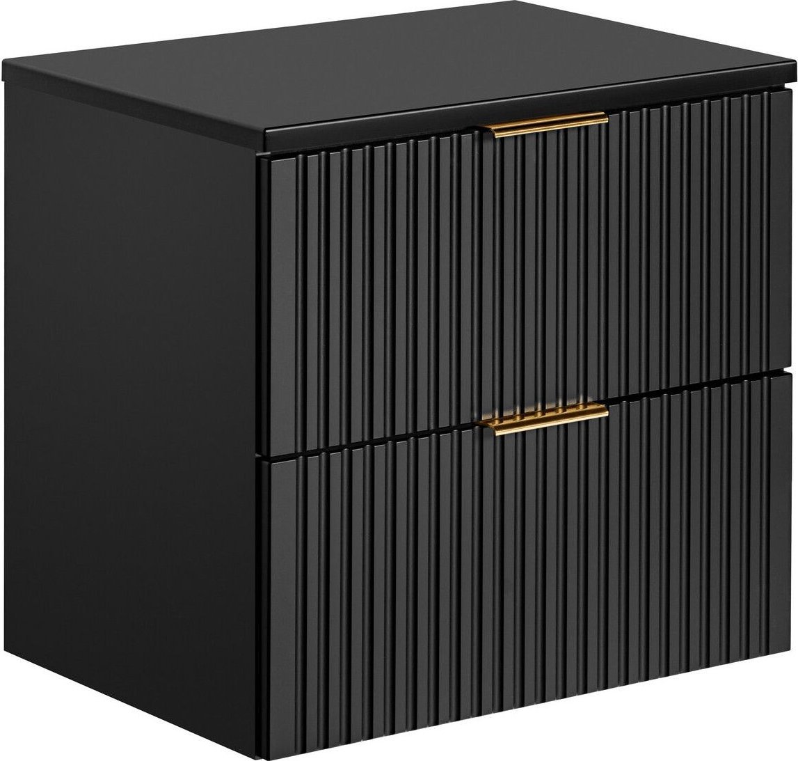 Comad Szafka pod umywalkę z blatem, Adel, 60x46x57 cm, czarny, mat