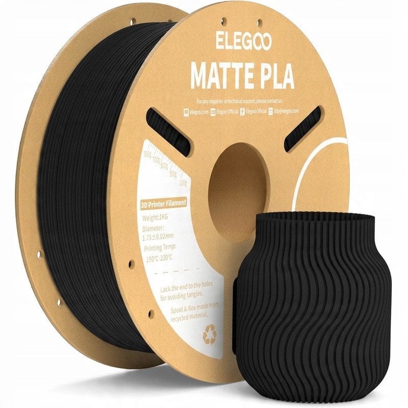 Filament PLA Matte ELEGOO (Czarny)