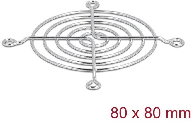 DELOCK Luftergitter 80 x 80mm silber