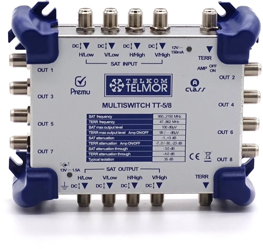 Multiswitch Telkom-Telmor 5/8 PREMU - kaskadowy