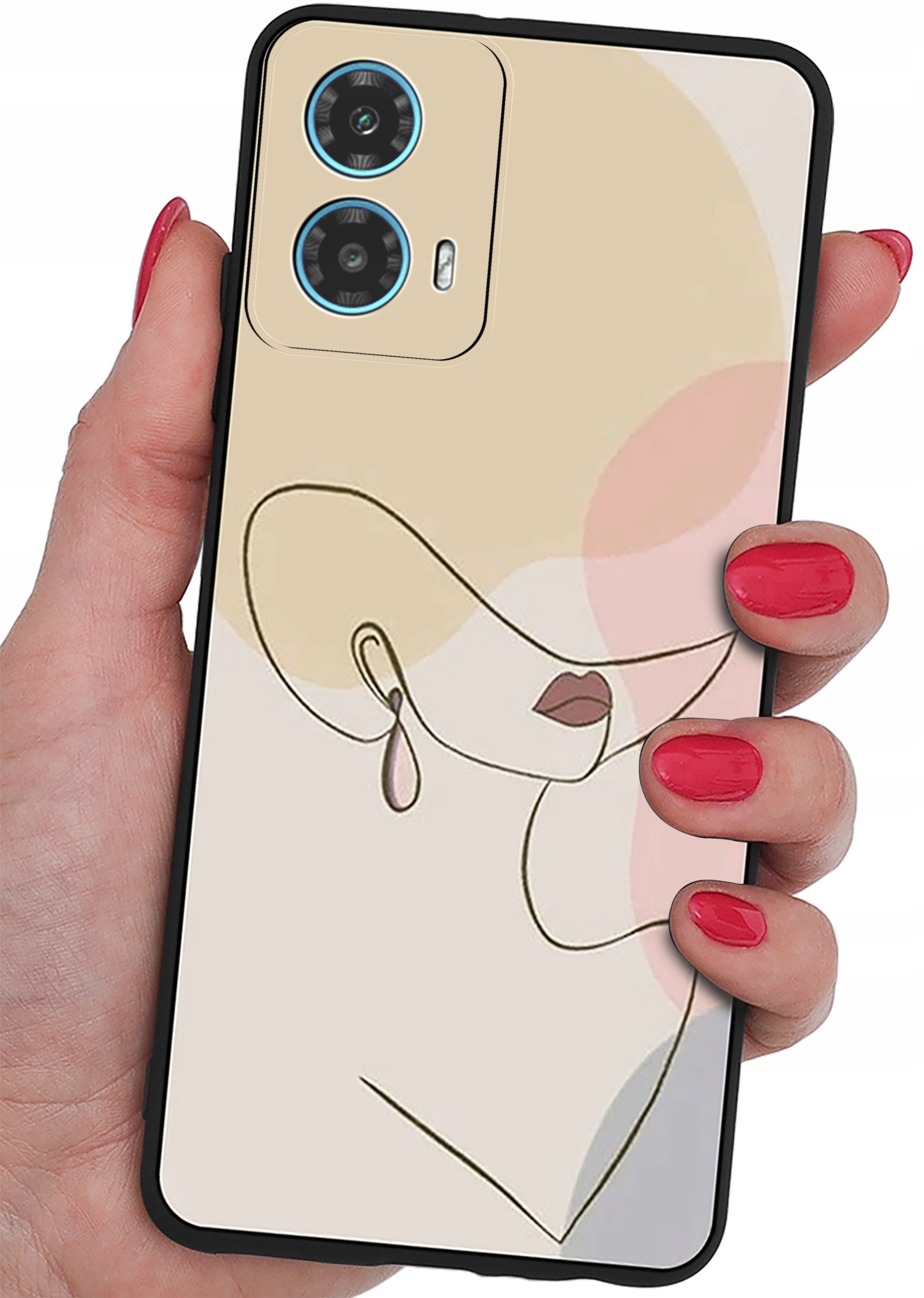 ETUI do Motorola Moto G34 5G CASE WZORY SOFT MATT PLECKI + SZKŁO 9H