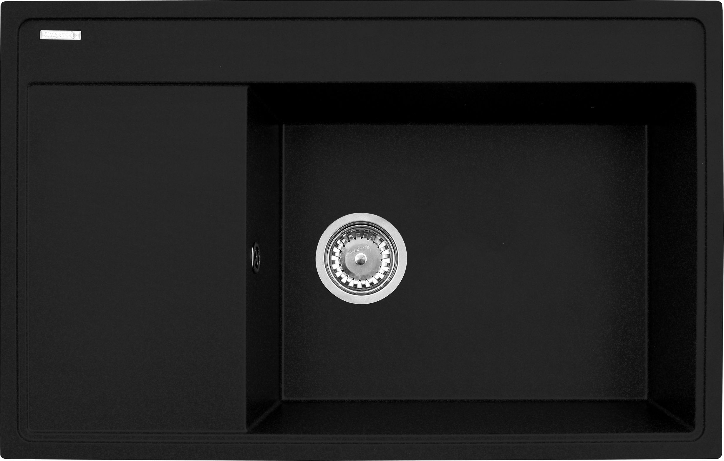 Zlewozmywak Pyramis granitowy Pyramis Camea 79x50 1B 1D R karbon