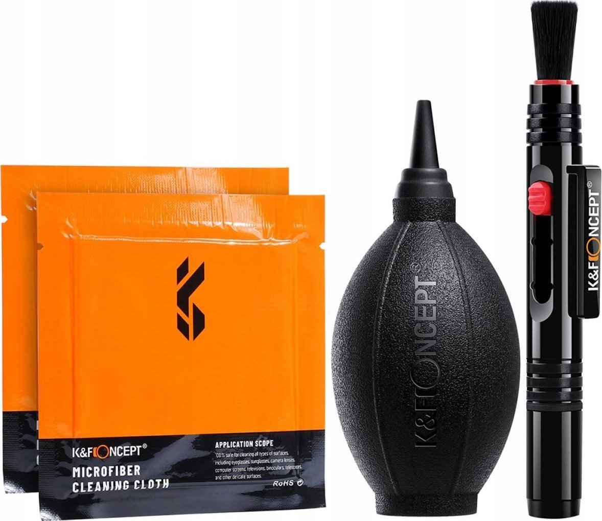 Kf Zestaw Czyszczący Do Optyki / Kamery / Aparatu Dslr 4w1 K&f Concept / Sku.1917