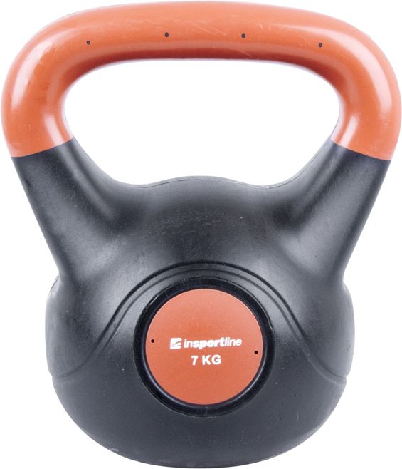 Kettlebell inSPORTline Dark bitumiczny 7 kg