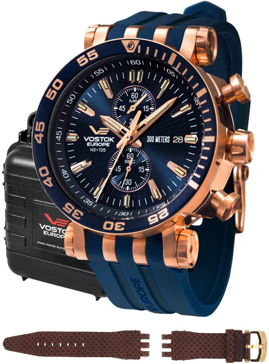 Zegarek męski Vostok Europe VK61-575B590S niebieski