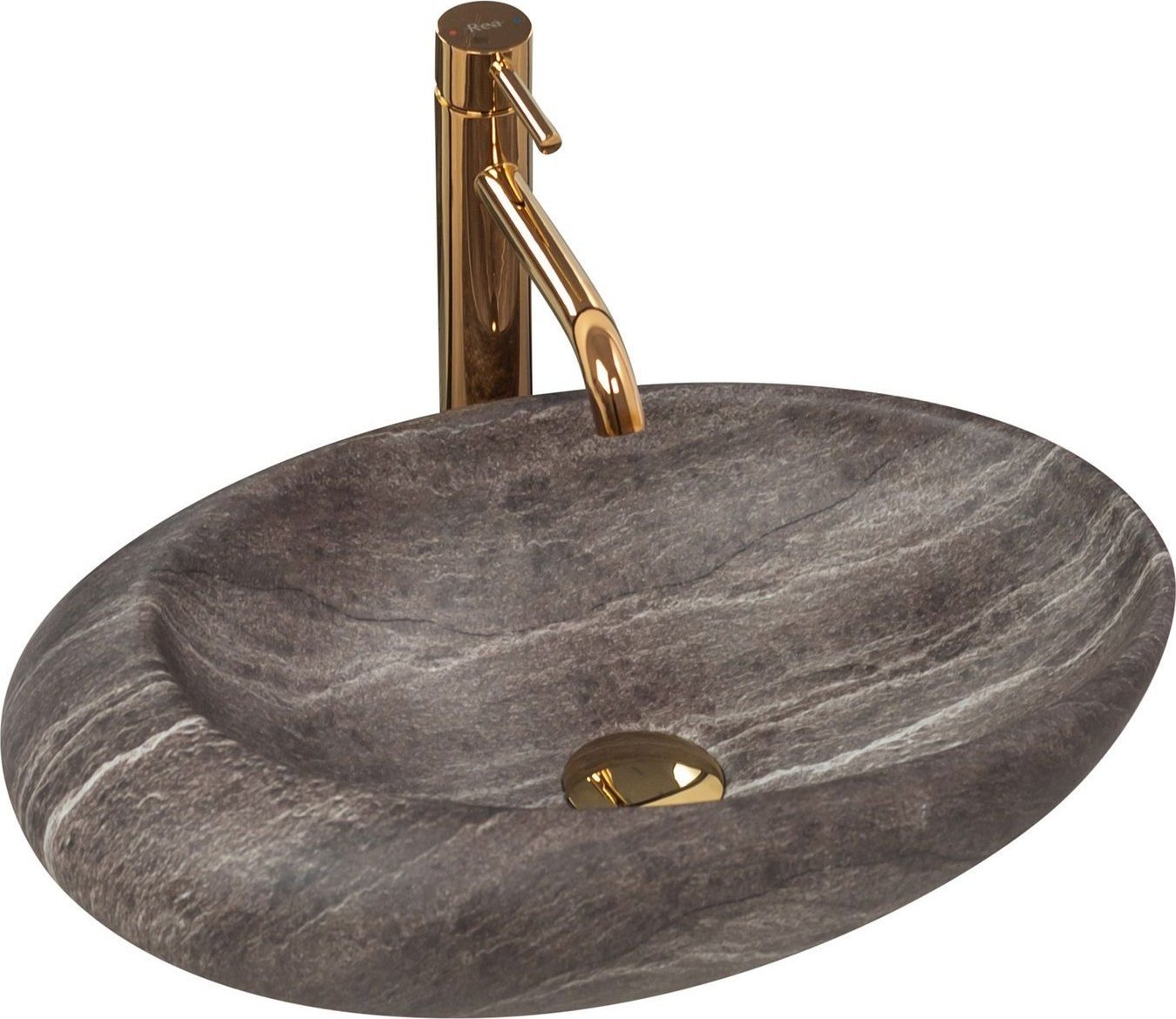 Umywalka Rea REA-U6649 UMYWALKA ROXY A STONE D.GREY NABLATOWA // CE.REA.U-ROXY-STONE-A