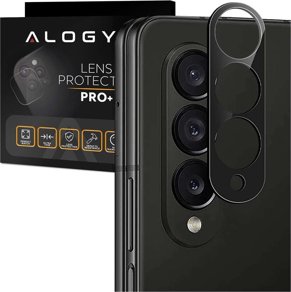 Alogy Alogy Lens Protector PRO+ Metalowa osłonka aparatu na obiektyw do Samsung Galaxy Z Fold 4 Czarna uniwersalny