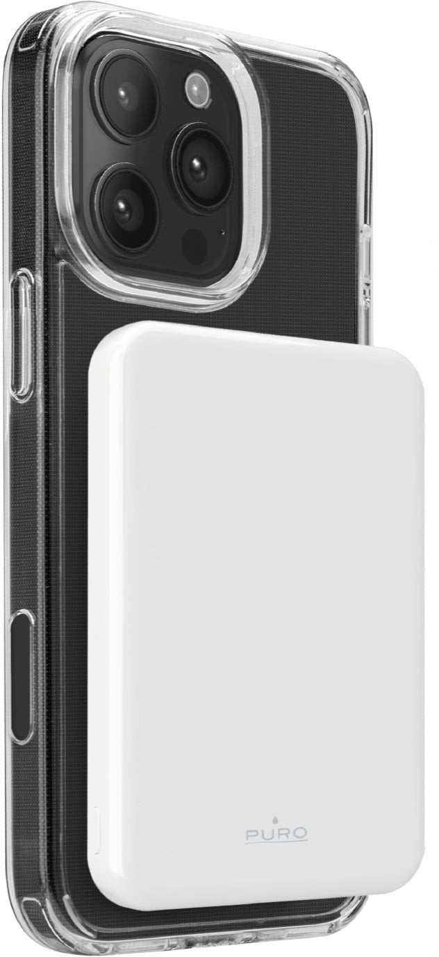 Powerbank Puro Mag Plus 5000mAh 20W Qi2 kompatybilny z MagSafe 1x USB-C Power Delivery - biały