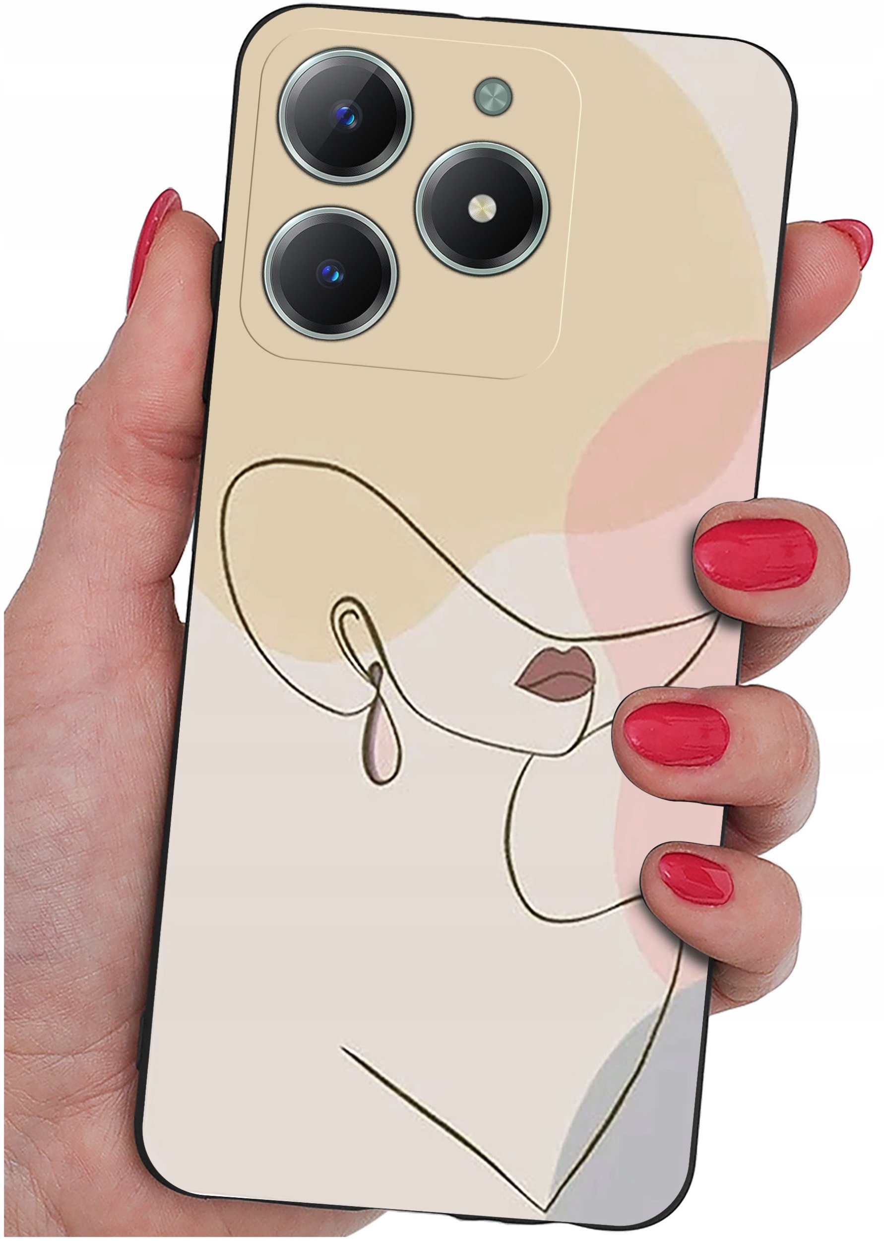 Etui do Realme C61 | C63 WZORY |SILIKONOWE MATT CASE + SZKŁO 9H