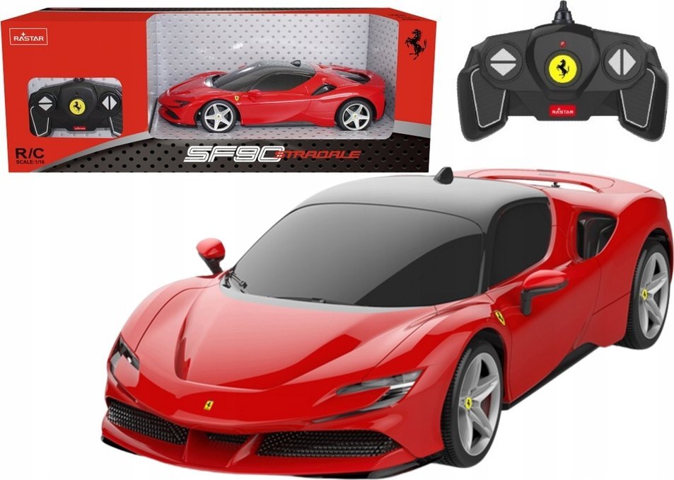 Rastar Auto RC Rastar 1:18 Ferrari SF90 Stradale Czerwone