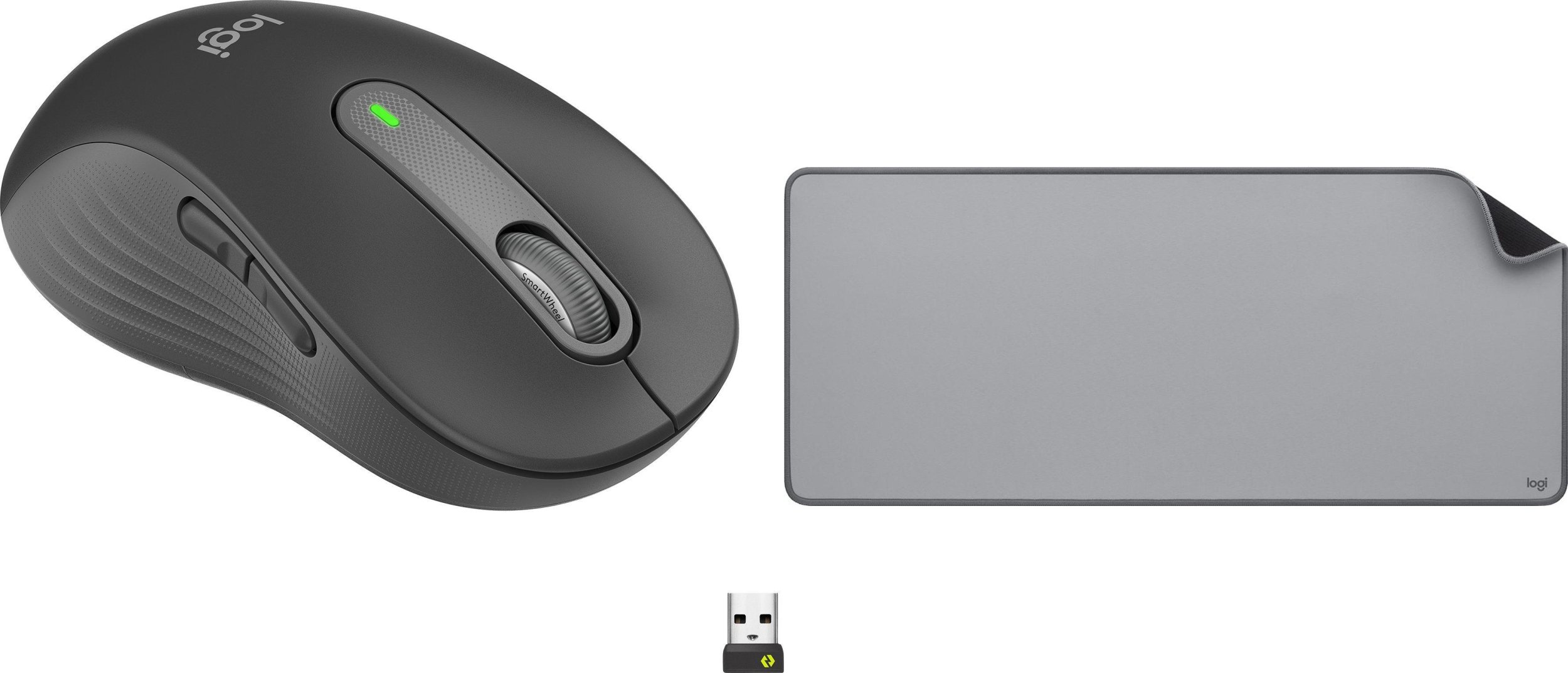 Mysz Logitech M650 L Grafitowy Left (910-006239) + Studio Series - MID GREY (956-000052)