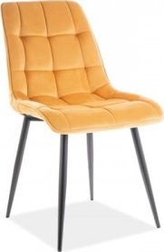 Signal KRZESŁO CHIC VELVET CZARNY STELAŻ/CURRY BLUVEL 68