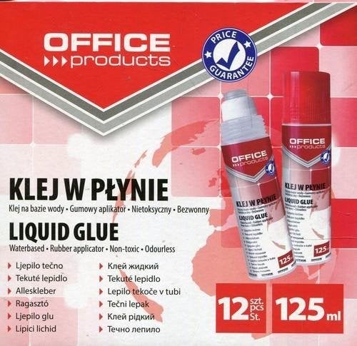 Office Products Klej w płynie biurowy transparentny 125ml (12szt)