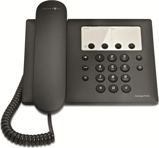 Telefon stacjonarny Telekom Concept P214 czarny (40245492) - TT-TM-S075