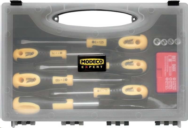 Modeco Komplet wkrętaków, grotów i nasadek FRIENDLY GRIP 17szt. MN-11-042