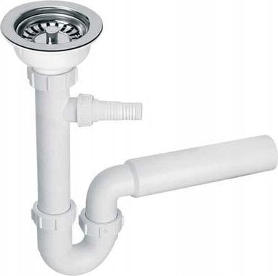 Syfon Syfon zlewozmywakowy rurowy 3.5x50mm z podłączeniem do pralki lub zmywarki