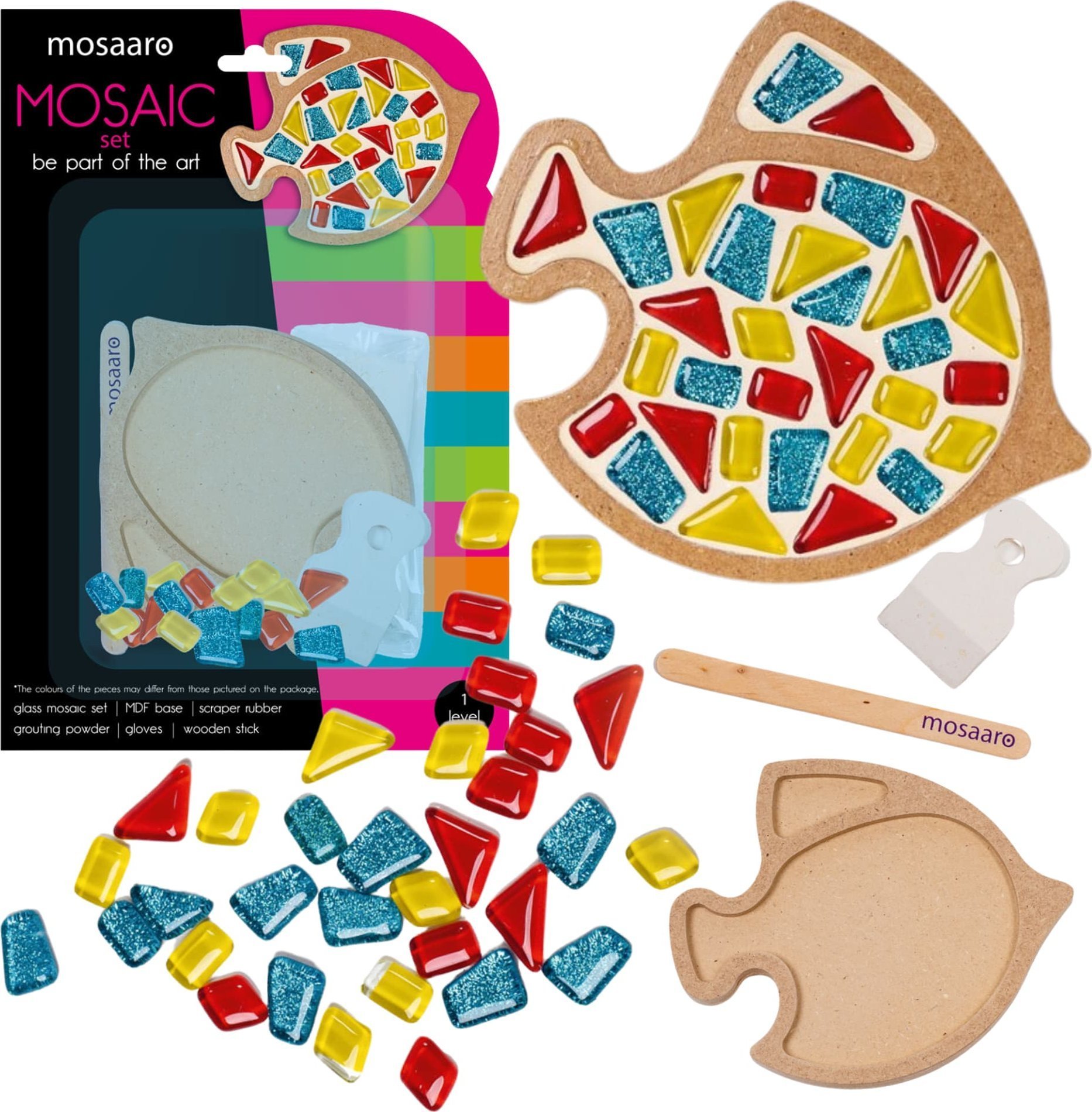 Roter Kafer ZESTAW KREATYWNY MOZAIKA SZKLANA RYBA KOLOROWA OZDOBA ROTER KAFER