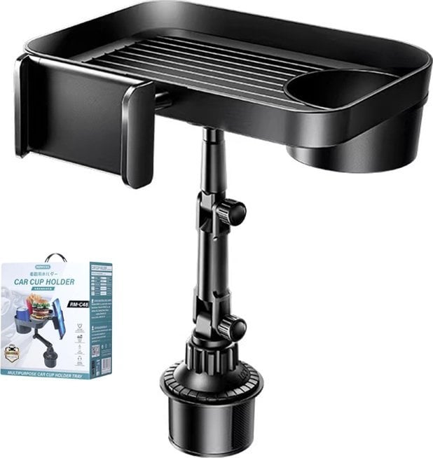 Remax UCHWYT SAM REMAX RM-C48 Z UCHWYTEM NA KUBEK CUP HOLDER BLACK