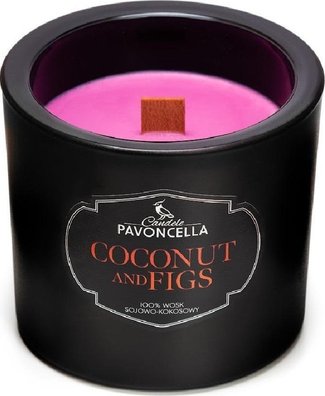 Świeczka sojowa Coconut and Figs czarna 170g